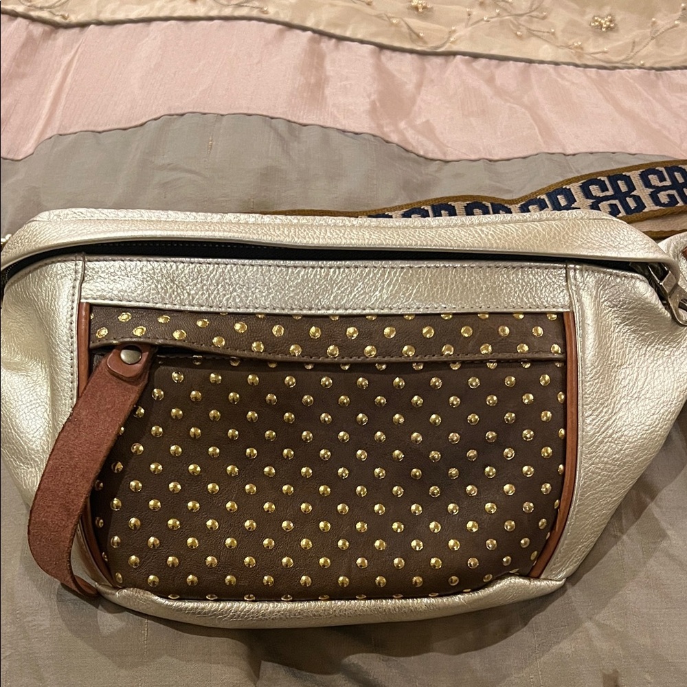 Parker Thatch Platinum Studded Sling Bag